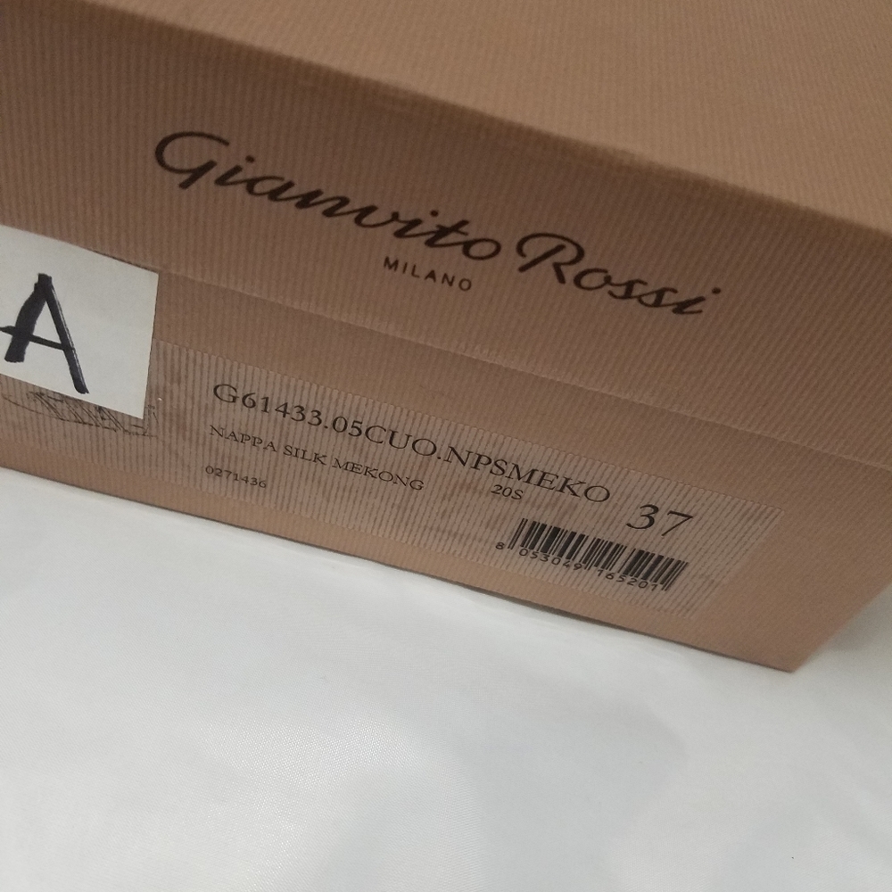 Gianvito rossi Mekong silk gold sandal 37 - Picture 3 of 5